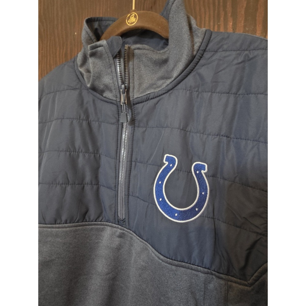 Indianapolis Colts Jacket Men M Blue Pullover NFL Football Jacket New with Tags - Picture 2 of 14